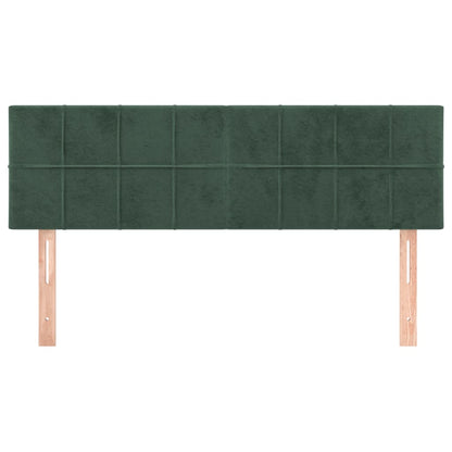 Testiere 2 pz Verde Scuro 72x5x78/88 cm in Velluto