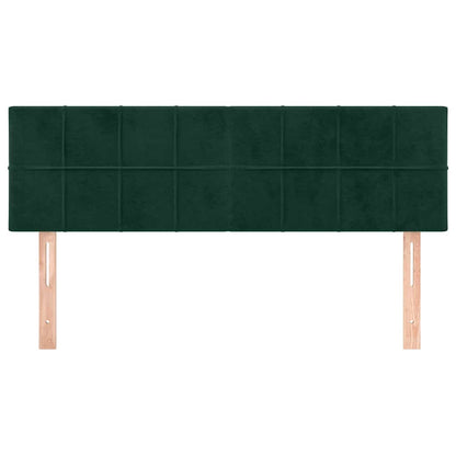 Testiere 2 pz Verde Scuro 72x5x78/88 cm in Velluto