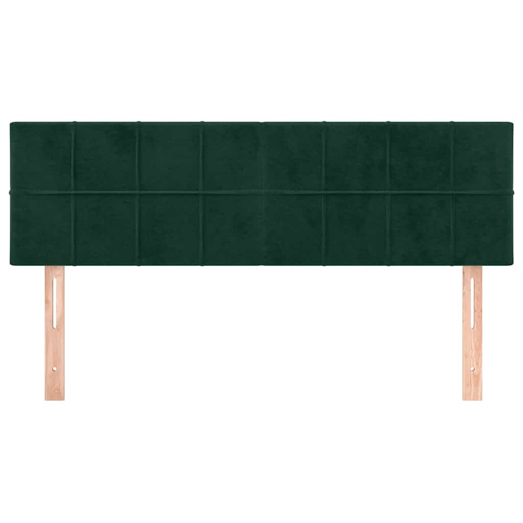 Testiera Verde Scuro 144x5x78/88 cm in Velluto