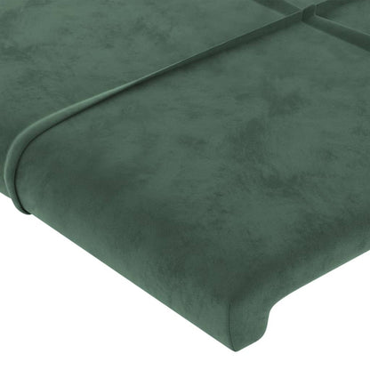 Testiere 2 pz Verde Scuro 72x5x78/88 cm in Velluto