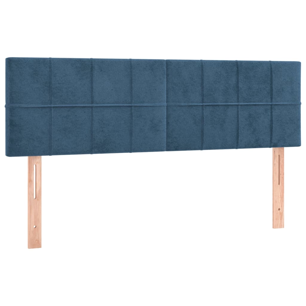 Testiere 2 pz Blu Scuro 72x5x78/88 cm in Velluto
