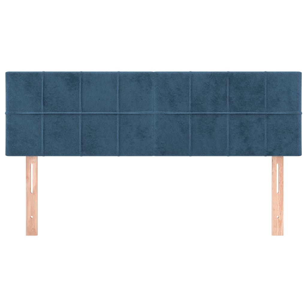 Testiere 2 pz Blu Scuro 72x5x78/88 cm in Velluto