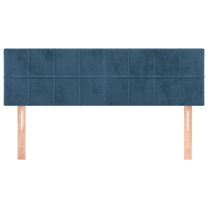 Testiere 2 pz Blu Scuro 72x5x78/88 cm in Velluto
