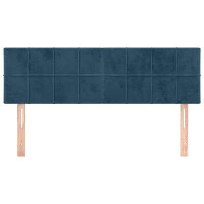 Testiere 2 pz Blu Scuro 72x5x78/88 cm in Velluto