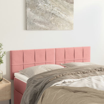 Testiera Rosa 144x5x78/88 cm in Velluto