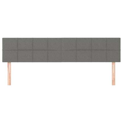 Testiera Grigio Scuro 160x5x78/88 cm in Tessuto