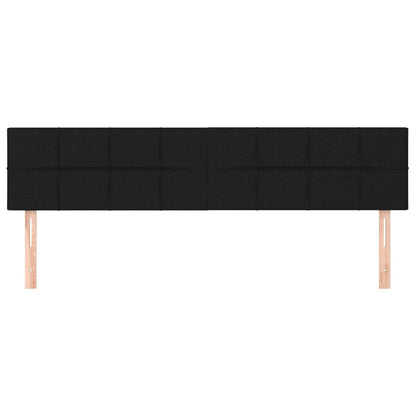 Testiera Nera 160x5x78/88 cm in Tessuto