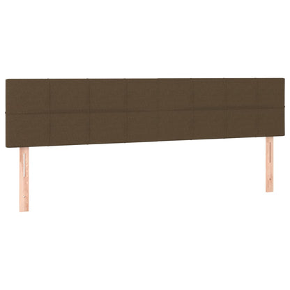 Testiera 2 pz Marrone Scuro 80x5x78/88 cm in Tessuto