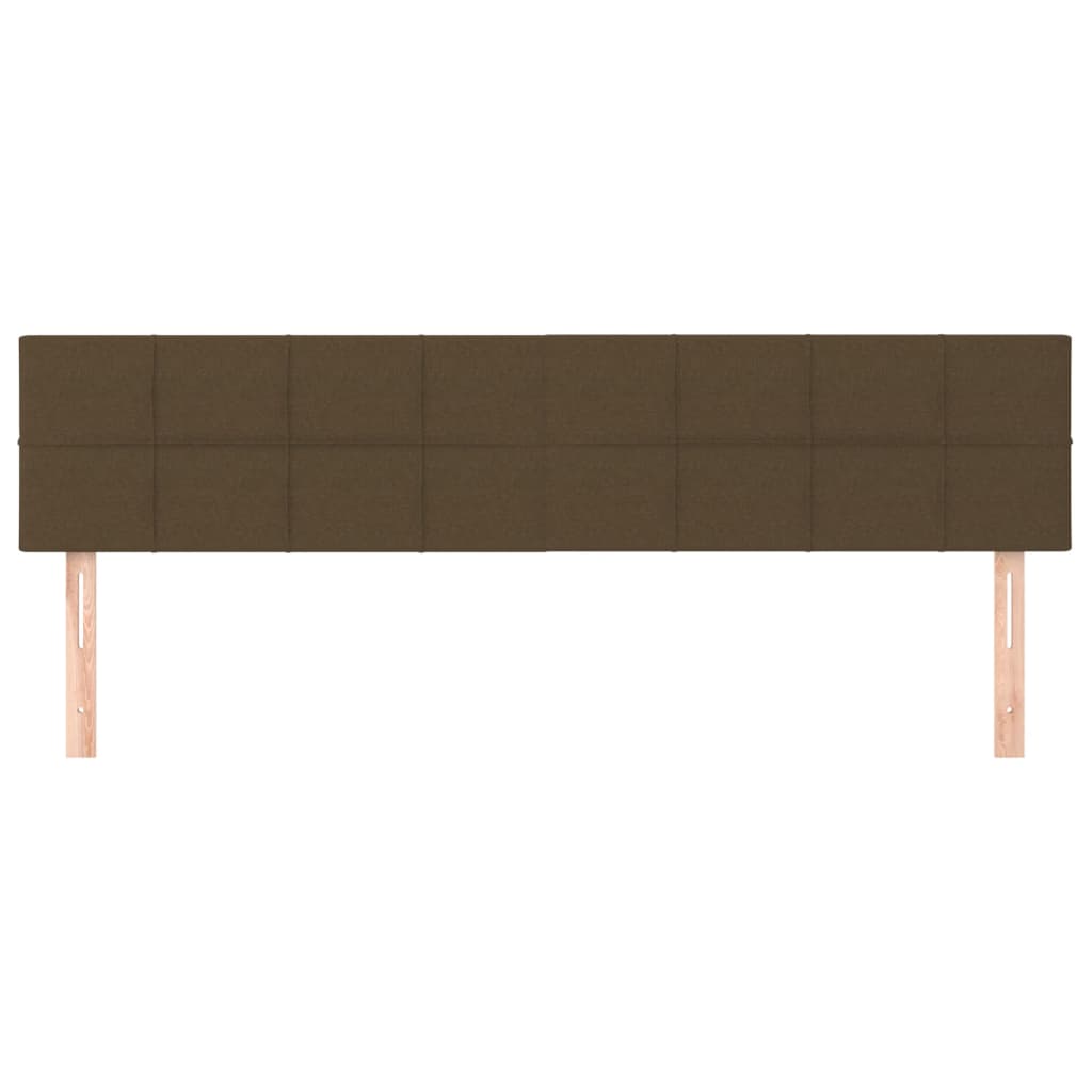 Testiera 2 pz Marrone Scuro 80x5x78/88 cm in Tessuto