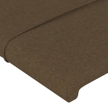 Testiera 2 pz Marrone Scuro 80x5x78/88 cm in Tessuto