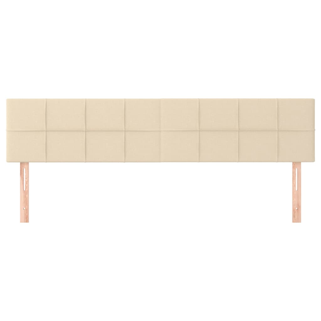 Testiera 2 pz Crema 80x5x78/88 cm in Tessuto