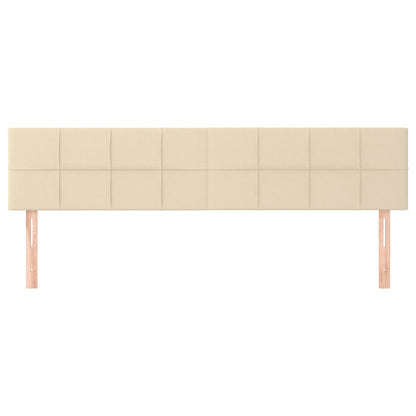 Testiera 2 pz Crema 80x5x78/88 cm in Tessuto