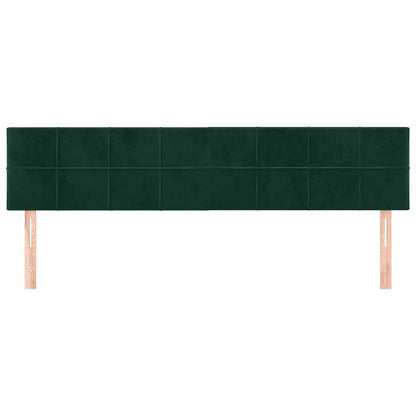 Testiera 2 pz Verde Scuro 80x5x78/88 cm in Velluto