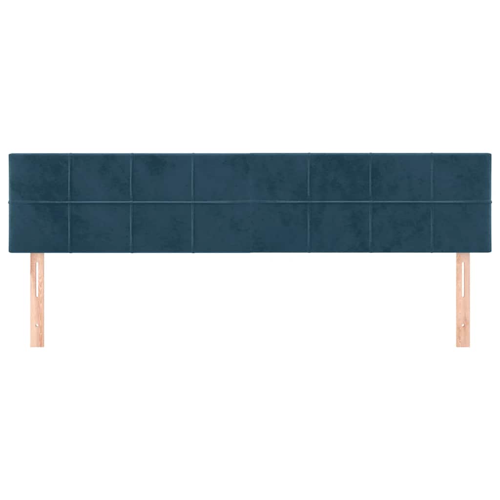 Testiera Blu Scuro 160x5x78/88 cm in Velluto