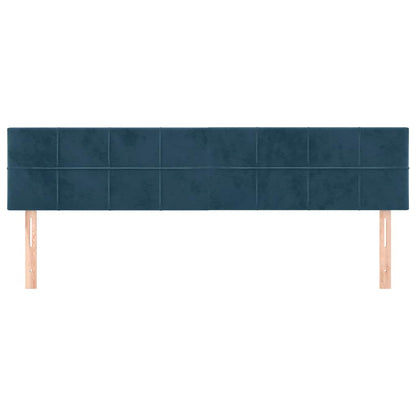 Testiera 2 pz Blu Scuro 80x5x78/88 cm in Velluto