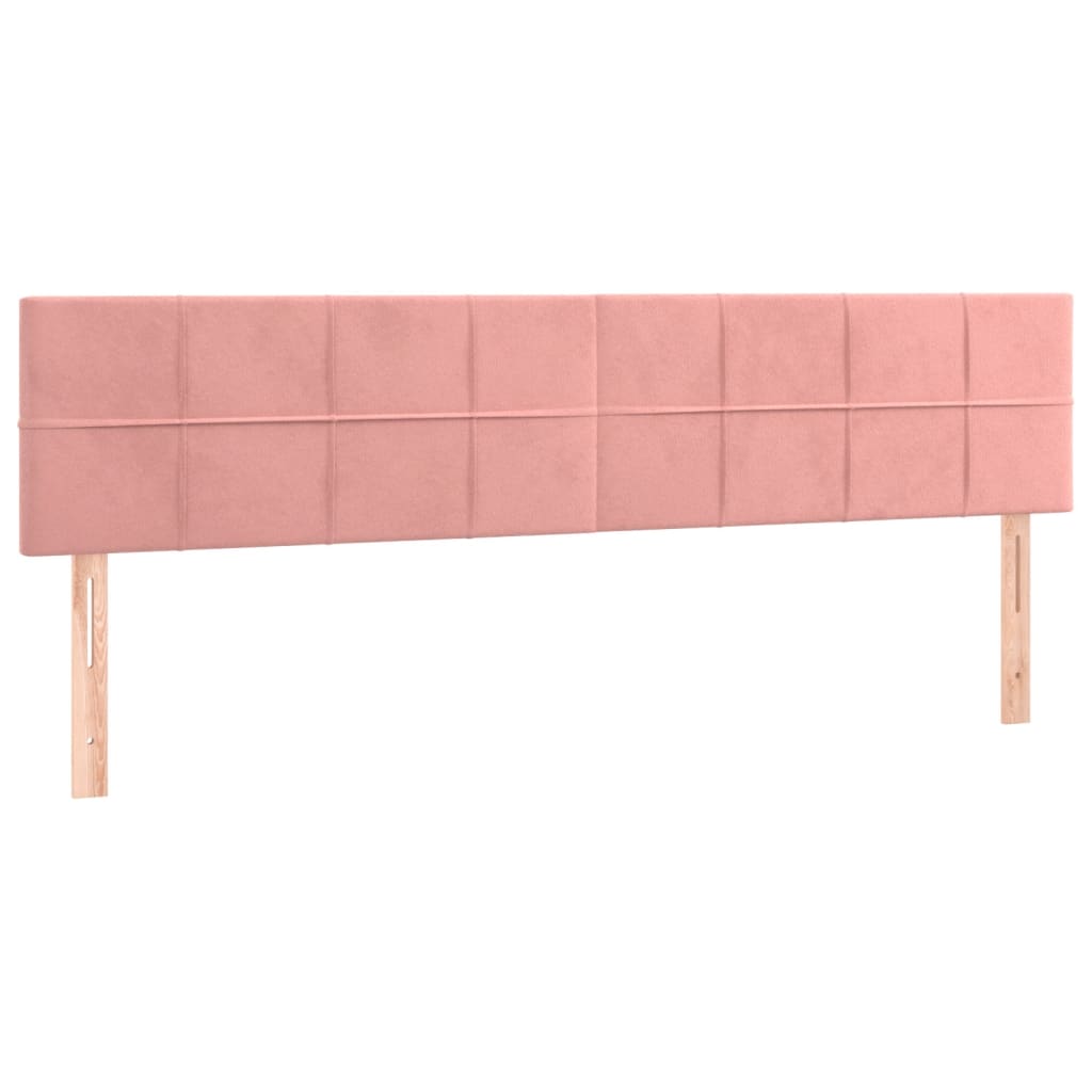 Testiera 2 pz Rosa 80x5x78/88 cm in Velluto
