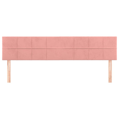 Testiera 2 pz Rosa 80x5x78/88 cm in Velluto