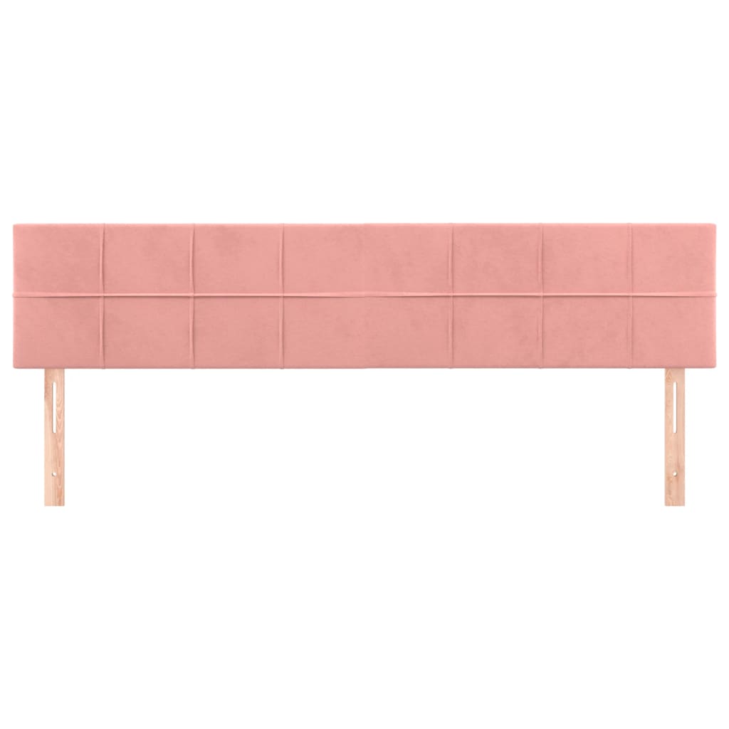 Testiera 2 pz Rosa 80x5x78/88 cm in Velluto