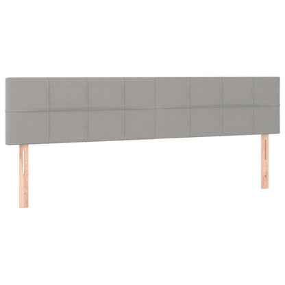 Testiera Grigio Chiaro 180x5x78/88 cm in Tessuto