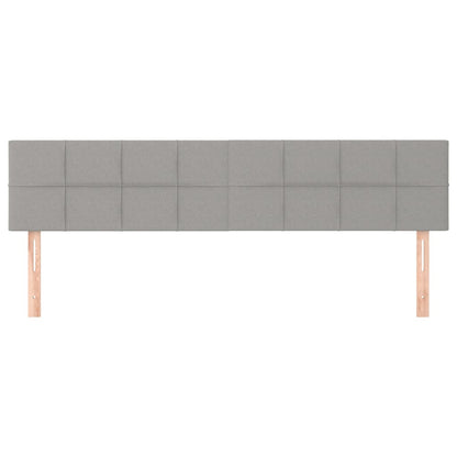 Testiera Grigio Chiaro 180x5x78/88 cm in Tessuto