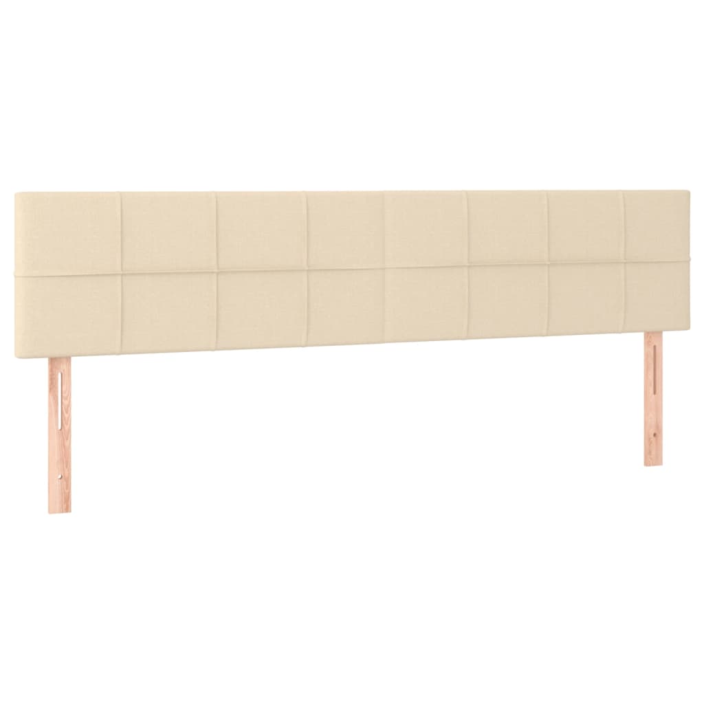 Testiera 2 pz Crema 90x5x78/88 cm in Tessuto