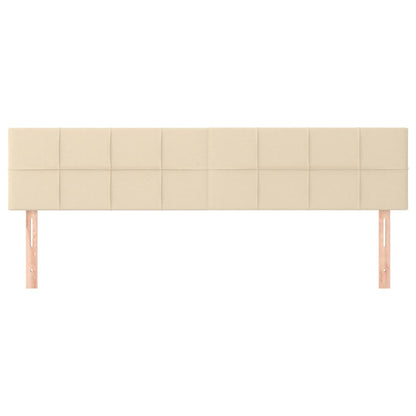 Testiera 2 pz Crema 90x5x78/88 cm in Tessuto