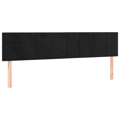 Testiera 2 pz Nera 90x5x78/88 cm in Velluto