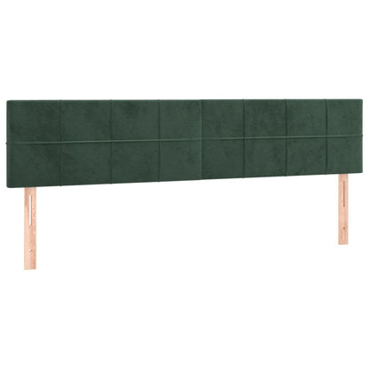 Testiera 2 pz Verde scuro 90x5x78/88 cm in Velluto