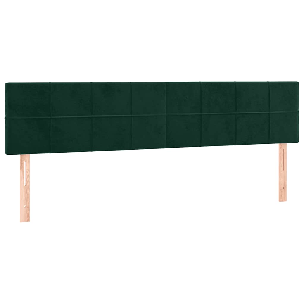 Testiera 2 pz Verde scuro 90x5x78/88 cm in Velluto