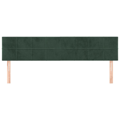 Testiera 2 pz Verde scuro 90x5x78/88 cm in Velluto