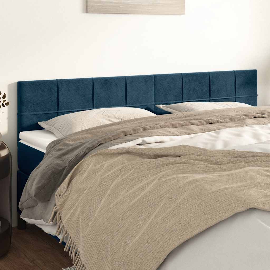 Testiera Blu Scuro 180x5x78/88 cm in Velluto