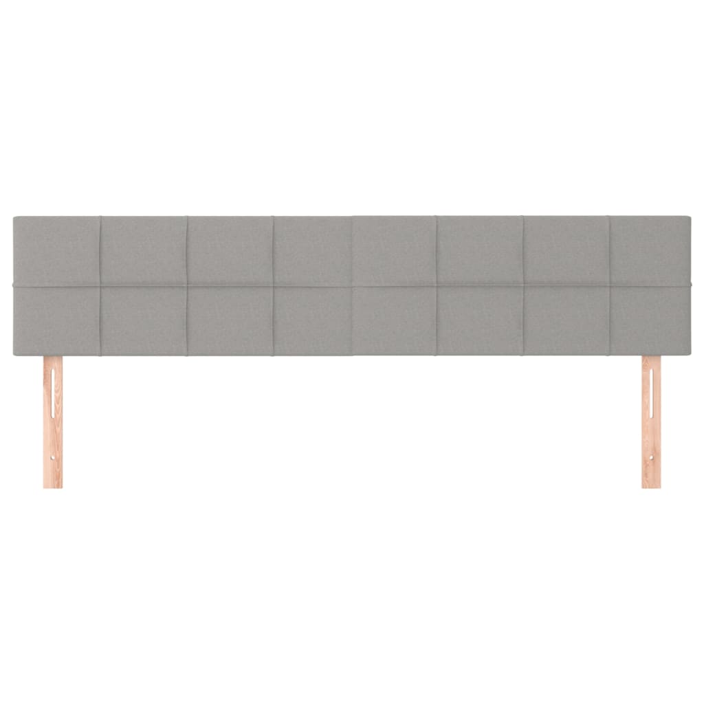 Testiera Grigio Chiaro 200x5x78/88 cm in Tessuto