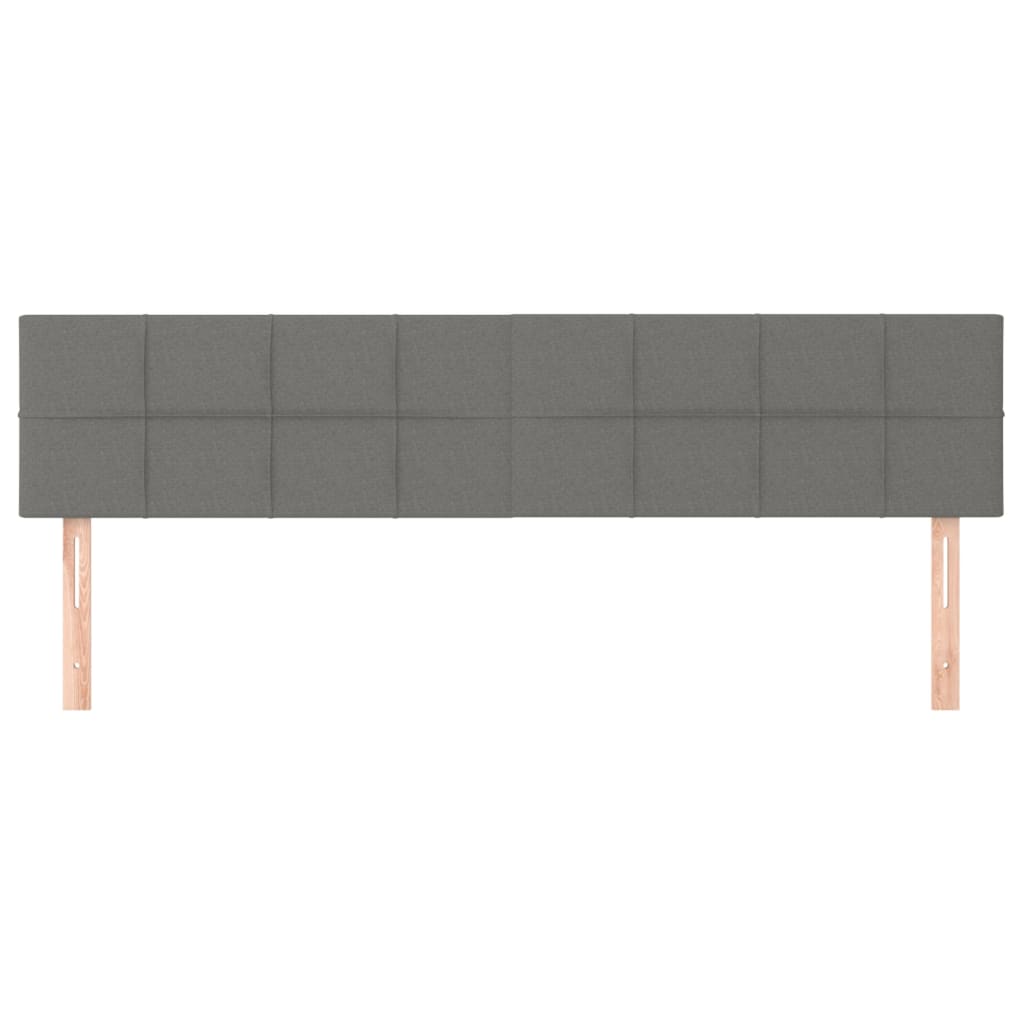 Testiere 2 pz Grigio Scuro 100x5x78/88 cm in Tessuto