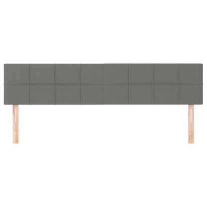 Testiere 2 pz Grigio Scuro 100x5x78/88 cm in Tessuto