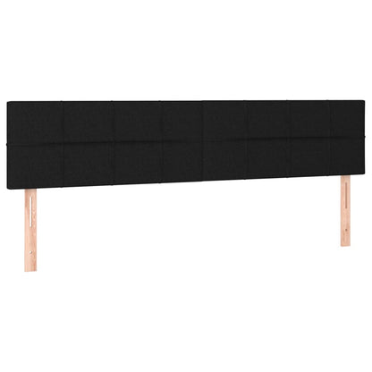 Testiera Nera 200x5x78/88 cm in Tessuto