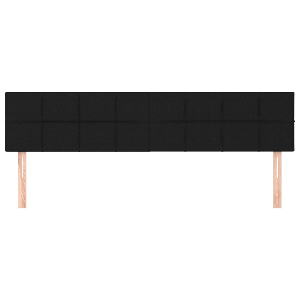 Testiere 2 pz Nero 100x5x78/88 cm in Tessuto