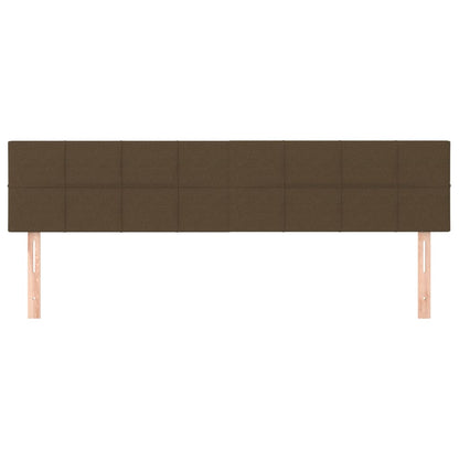 Testiera Marrone Scuro 200x5x78/88 cm in Tessuto