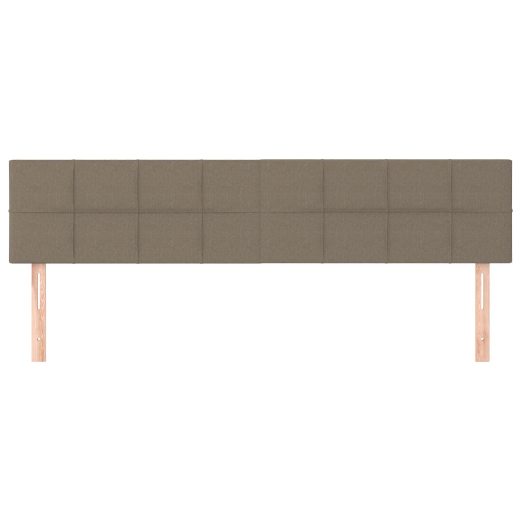Testiera 2 pz Tortora 100x5x78/88 cm in Tessuto