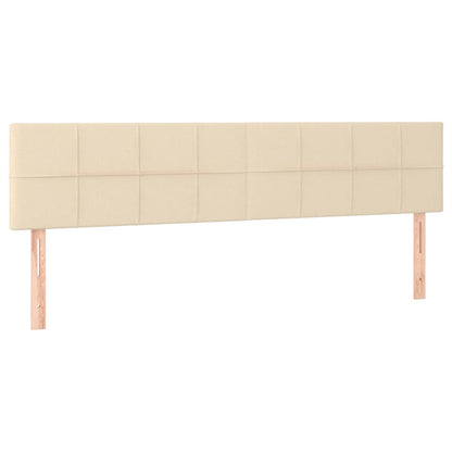 Testiera Crema 200x5x78/88 cm in Tessuto