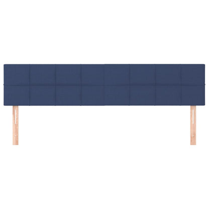 Testiera 2 pz Blu 100x5x78/88 cm in Tessuto