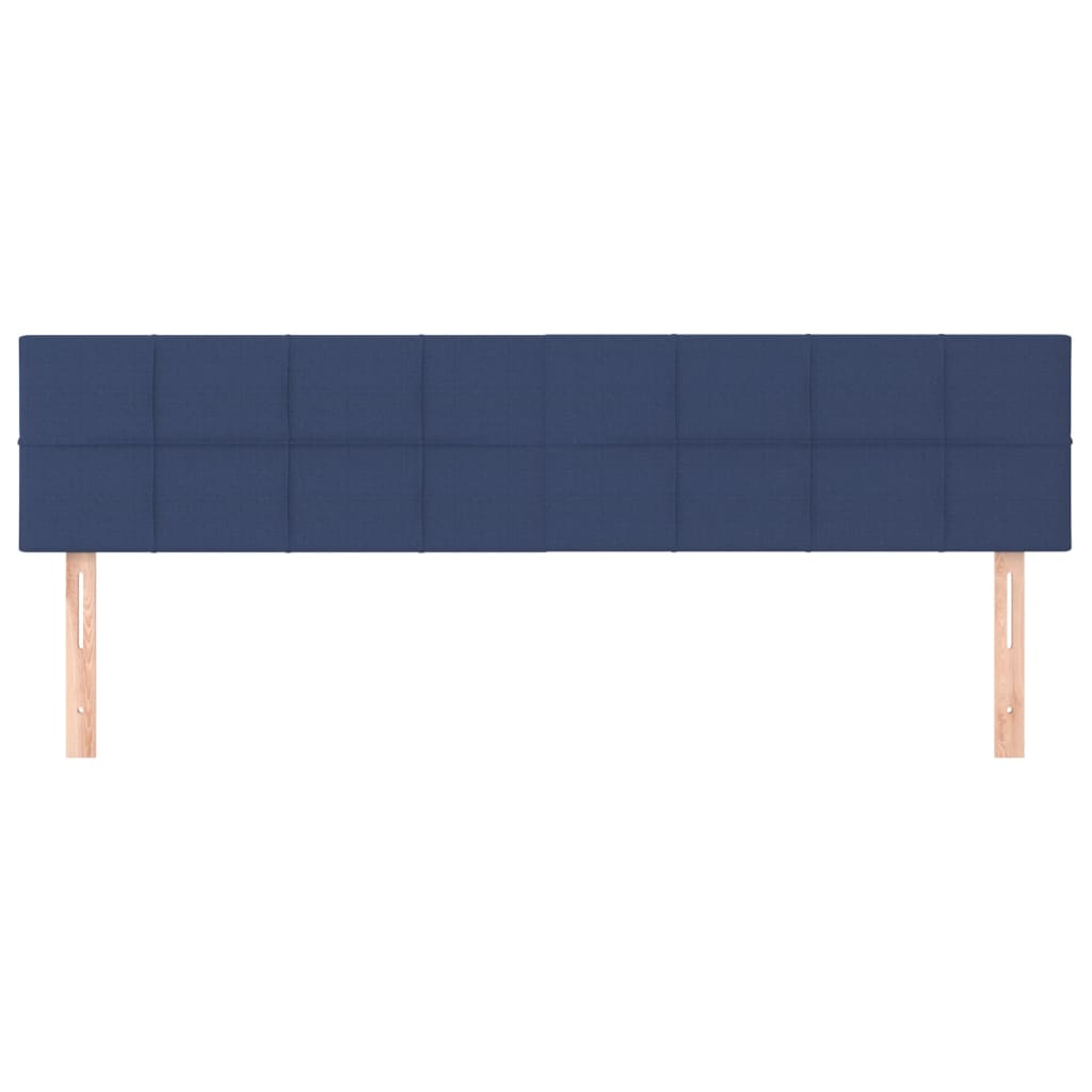 Testiera 2 pz Blu 100x5x78/88 cm in Tessuto