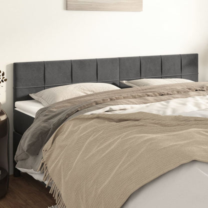 Testiera Grigio Scuro 200x5x78/88 cm in Velluto