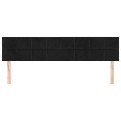 Testiere 2 pz Nere 100x5x78/88 cm in Velluto