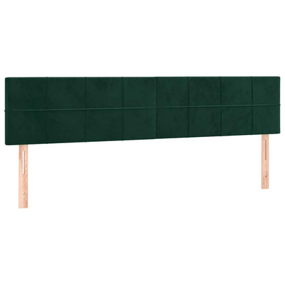 Testiere 2 pz Verde Scuro 100x5x78/88 cm in Velluto