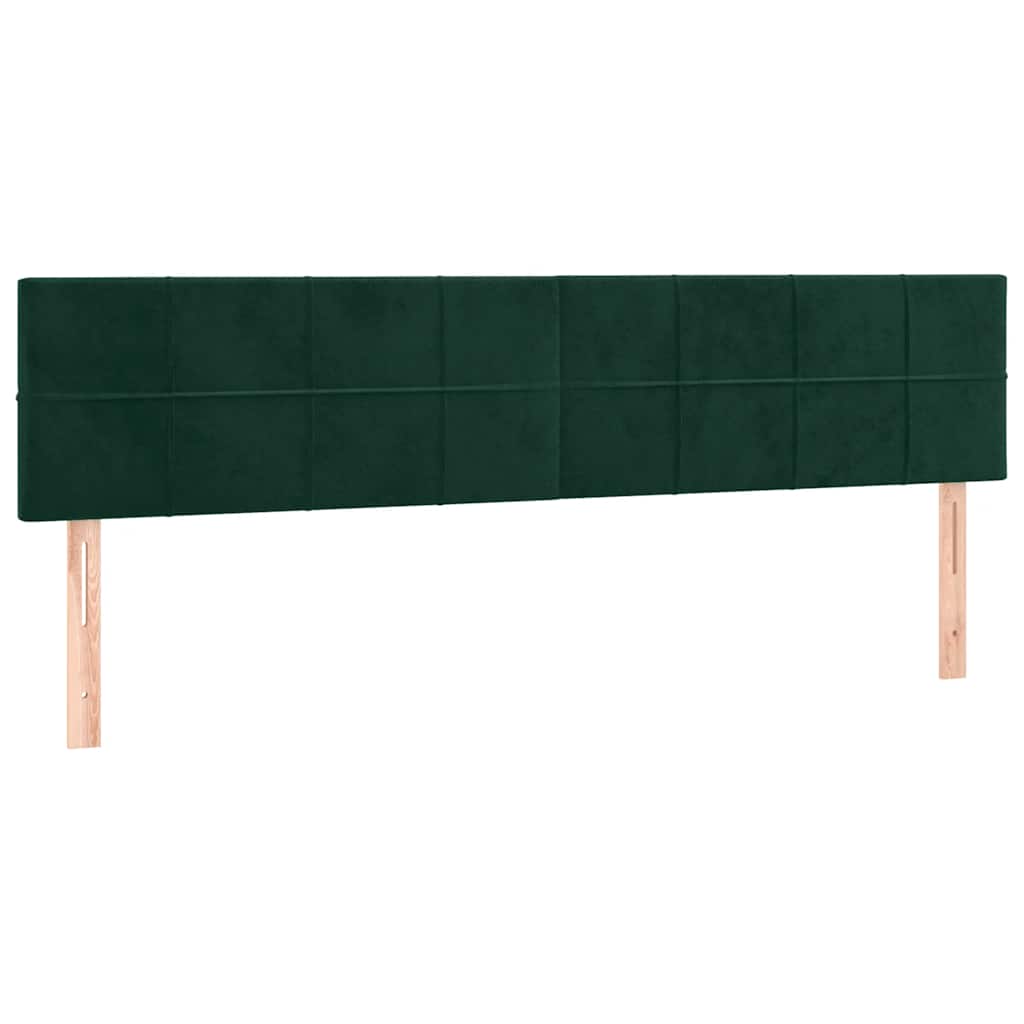 Testiera Verde Scuro 200x5x78/88 cm in Velluto
