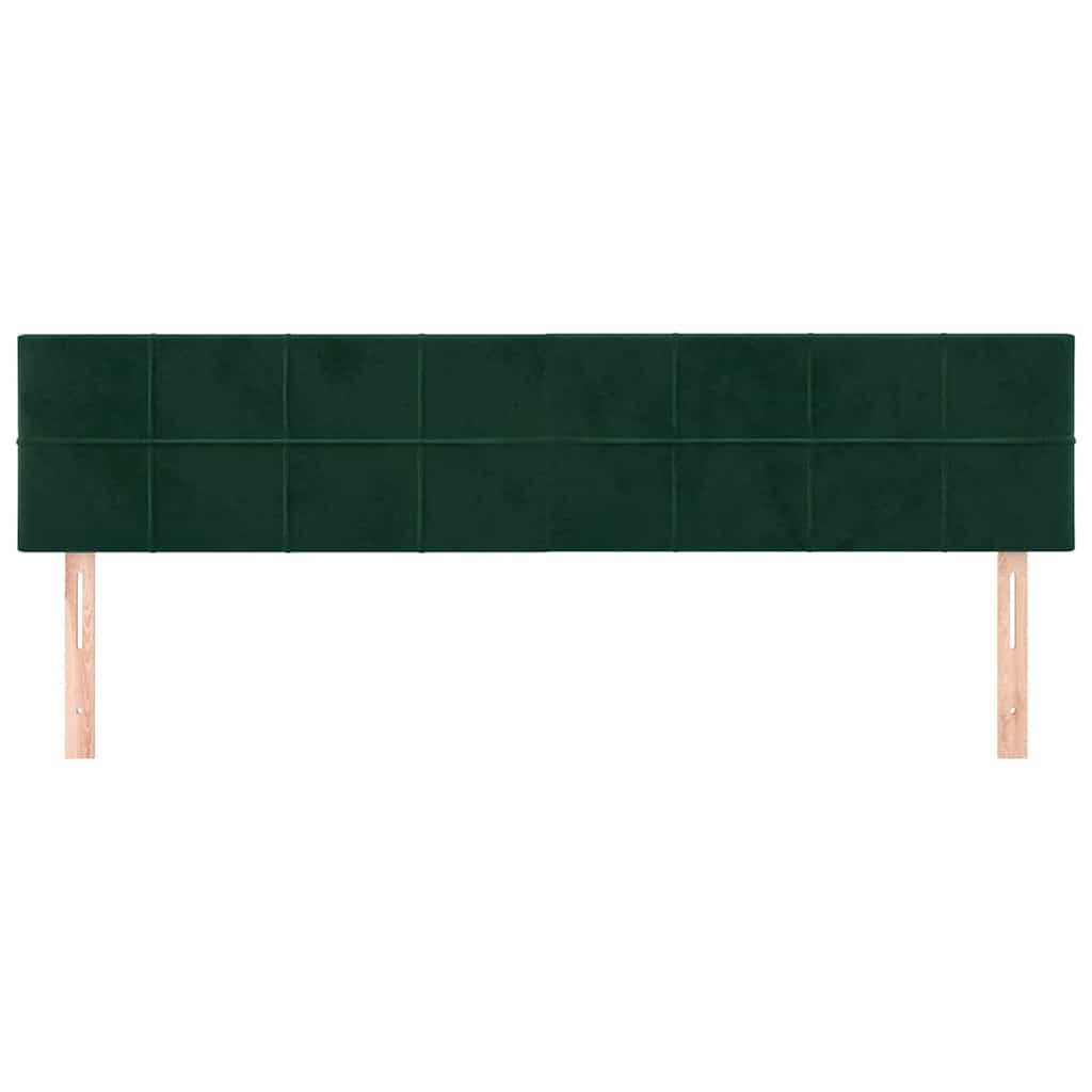 Testiere 2 pz Verde Scuro 100x5x78/88 cm in Velluto