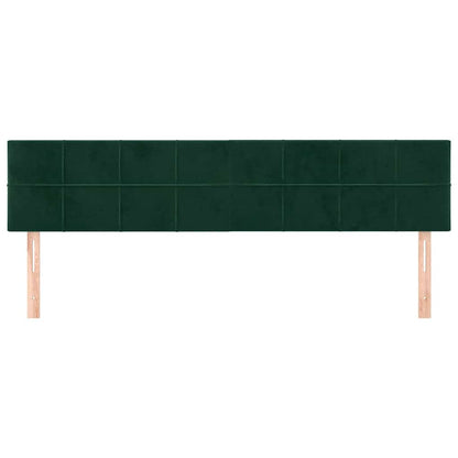 Testiere 2 pz Verde Scuro 100x5x78/88 cm in Velluto