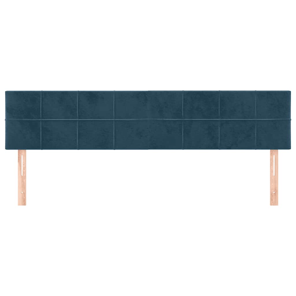 Testiera Blu Scuro 200x5x78/88 cm in Velluto