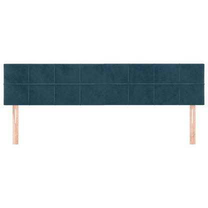Testiera Blu Scuro 200x5x78/88 cm in Velluto