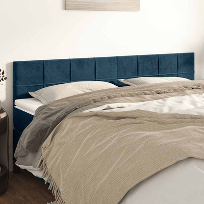Testiera Blu Scuro 200x5x78/88 cm in Velluto